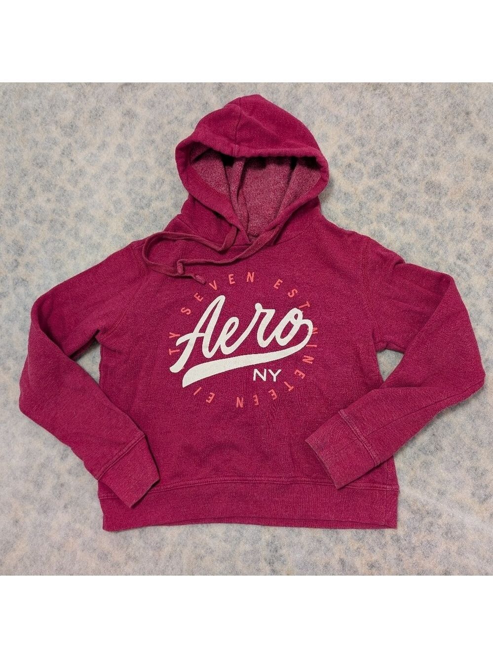 Aeropostale Pink Classic Vintage Y2K Front Zip Hoodie Size L Millennial Vibes